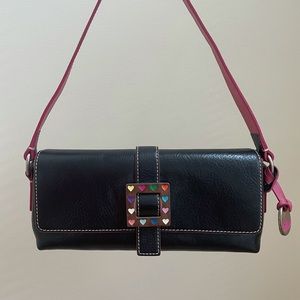 Dooney & Bourke Leather Heart Buckle Handbag